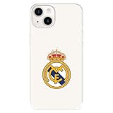 Funda para iPhone 15 del Real Madrid Escudo Real Madrid tansparente para Proteger tu móvil. Carcasa de Silicona Flexible con Licencia Oficial Real Madrid