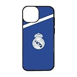 PHONECASES3D - Funda Móvil para Apple iPhone 15 Oficial de Real Madrid TPU Protector Black