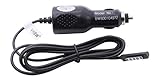 vhbw Adaptador para Coche, Cargador, Fuente de alimentación 43W (12V/2A) para Microsoft Surface RT, RT2, RT 2 sustituye 1512, 1513, 1516, 1572