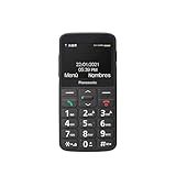 Panasonic Teléfono Móvil de Fácil Uso KX-TU160EXB- Botón SOS, Teclas Grandes retroiluminadas, Compatibilidad Audífonos, Larga Duración, Bluetooth (Negro)