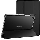 JETech Funda para Samsung Galaxy Tab A7 10,4 Pulgadas 2020 (SM-T500/T505/T507), NO para Tab A7 Lite, Slim Translúcida Trasera Trifold Folio Soporte Protectora Tableta Carcasa (Negro)