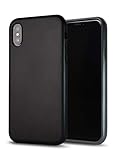 KabellosLaden® Funda para teléfono móvil para iPhone X/XS, Funda Protectora orgánica, negra, Funda iPhone sostenible y respetuosa con el Medio Ambiente, Funda iPhone con protección Completa (cómoda