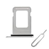 Cemobile Soporte de ranura para tarjeta SIM de repuesto para iPhone 11 (versión SIM única) con anillo de sellado de goma impermeable + bandeja de tarjeta SIM pin de expulsión abierta (blanco)