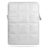 ZOENHWA Funda para portátil de 15 16 Pulgadas, Lindo Hermoso Funda de Transporte Acolchada Bonita para Mujer, Compatible con MacBook Pro 16/15''-16'' DELL HP ASUS Acer Surface LaptopSleeve-Blanco