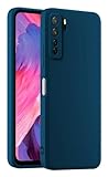 HULLIN Funda de Silicona Colorida para Teléfono, Adecuada para Huawei P40 Lite 5G (6.5') - Azul Zafiro