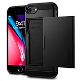 Spigen Funda Slim Armor CS Compatible con iPhone SE 2022 5G, iPhone SE 2020, iPhone 8 y iPhone 7 - Negro