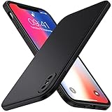 ivoler Negro Mate Funda para iPhone XS/iPhone X 5.8 Pulgadas con Protección de Cámara, Carcasa Protectora Antigolpes, Ultrafina Suave TPU Silicona Caso Delgada Anti-Choques Case