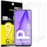 NEW'C 3 Piezas, Protector Pantalla para Huawei P40 Lite 4G, Cristal templado Antiarañazos, Antihuellas, Sin Burbujas, Dureza 9H, 0.33 mm Ultra Transparente, Ultra Resistente