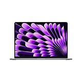 Apple 2024 MacBook Air de 15 Pulgadas con Chip M3 Pantalla Liquid Retina de 15,3 Pulgadas, 8 GB de Memoria unificada, SSD de 256 GB, cámara FaceTime HD a 1080p, Touch ID, Gris Espacial