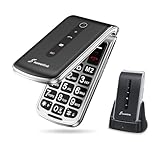 SweetLink F1 Plus Teléfono Móvil para Personas Mayores, 2G gsm Telefonos Moviles con Tapa, Teclas Grandes y Volumen Alto, Botón SOS, Contactos con Imágenes, Bateria 1000mAh, Doble SIM, Pantalla 2,4'