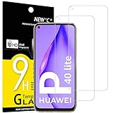 NEW'C 2 Piezas, Protector Pantalla para Huawei P40 Lite 4G, Cristal templado Antiarañazos, Antihuellas, Sin Burbujas, Dureza 9H, 0.33 mm Ultra Transparente, Ultra Resistente