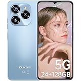 OUKITEL C50 5G Telefonos moviles Libres 2024, Smartphone Android 14, 24GB RAM+128GB ROM/1TB, Moviles 6.8' HD+90Hz, Cámara 50MP, Teléfono Móvil Batería 5150mAh, Móvil 5G Dual SIM/OTG/GPS/Face ID- Azul