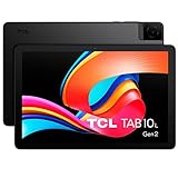 TCL 10L Generación 2 WiFi, Tablet de 10.1' HD, Quad-Core, 3GB de RAM, Memoria de 32GB Ampliable a 128GB por MicroSD, 6000 mAh de Batería, Incluye Funda Transparente, Android 13, Gris