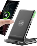 INIU Cargador Inalámbrico Rápido Stand, 15W Certificación Qi Wireless Charger Estación Phone Fast Charge Holder para iPhone 15 14 13 12 11 Pro MAX Plus Samsung Galaxy Google Pixel Xiaomi etc