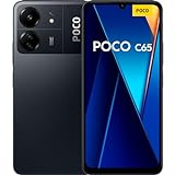 Xiaomi Poco C65 - Smartphone de 6+128GB, Pantalla de 6.74” 90Hz HD+, MediaTek Helio G85, Triple cámara 50MP+2MP+QVGA, 5000mAh, NFC, Negro (Versión ES)