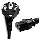 CE Aprobar Certificación EU KEMA EUR Power Cable Alimentación 16A 250V para Lenovo Acer Sony Samsung HP DELL ASUS Computadora Escritorio Host, Impresora, Copiador, Maquina Cafe, Horno - 1.5M / 5 Feet