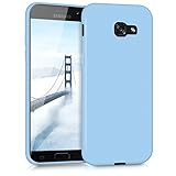 kwmobile Funda para Samsung Galaxy A5 (2017) Carcasa - Ultrafina de TPU y Silicona con Bordes elevados anticaídas - Azul Claro Mate