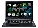 Acer Aspire 7 A715-43G-R8XK - Ordenador Portátil Gaming 15.6' FullHD (AMD Ryzen 5 5625U, 16GB RAM, 512GB SSD, NVIDIA GeForce® RTX™ 3050-4GB, Sin Sistema Operativo) Negro - Teclado QWERTY Español