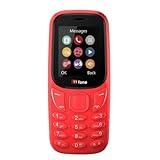 TTfone TT170 Teléfono Móvil con Pantalla de 1.8 Pulgadas Desbloqueado y Funciones Sencillas (Rojo, Cable USB)