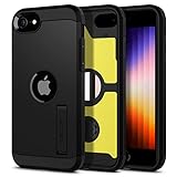 Spigen Funda Tough Armor Compatible con iPhone SE 2022 5G y Compatible con iPhone SE 2020 - Negro