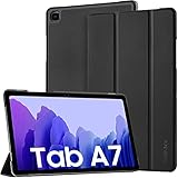 EasyAcc - Funda Compatible con Samsung Galaxy Tab A7 de 10,4' 2022/2020 (SM-T500/SM-T505), protección Ultra Fina de Piel sintética con función Soporte, Color Negro