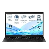 Medion Ordenador Portátil 14 Pulgadas i3 1005G1 Intel, SSD 512GB, RAM 8GB, Windows 11, Akoya MD62379