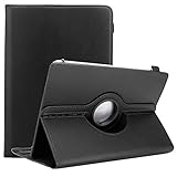 Cadorabo Funda para Tableta Compatible con Alcatel 3T (10') en Negro - Funda Protectora de Cuero sintético con función de Soporte - Estuche de 360 ​​Grados con Banda elástica