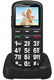 uleway Teléfonos Móviles para Mayores con Teclas Grandes, Doble SIM Senior Telefonos Basicos con SOS Botón, una Base de Carga, Fácil de Usar para Ancianos (Negro)