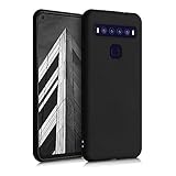 kwmobile Funda para TCL 10L Carcasa - Ultrafina de TPU y Silicona con Bordes elevados anticaídas - Negro Mate