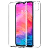 TBOC Funda para Xiaomi Redmi Note 7 [6.3'] - Carcasa [Transparente] Completa [Silicona TPU] Doble Cara [360 Grados] Protección Integral Total Delantera Trasera Lateral Móvil Resistente