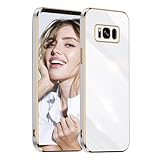 POUHYE Funda para Samsung Galaxy S8 Plus / S8+ Carcasa Silicona, Protección Cámara Ultra Fina Galvanizado Suave TPU Bumper Resistente Antigolpes Móvil Case para Samsung Galaxy S8 Plus / S8+ Blanco