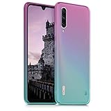 kwmobile Carcasa Protectora Compatible con Xiaomi Mi A3 / CC9e - Funda Bicolor Rosa Fucsia/Azul/Transparente