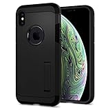 Spigen Funda Tough Armor Compatible con Apple iPhone XS/X, Doble Capa y Protección Extrema contra caídas - Negro