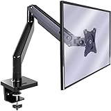 Invision Soporte de Brazo para Monitor para Mayoría Pantallas 24-49' [no Compatible con Pantallas Curvas de 49'] Abrazadera de Escritorio Ergonómica Ajustable en Altura VESA 75/100mm 2-15kg (MX450)