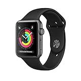 Apple Watch Series 4 (GPS, 40MM) - Caja de Aluminio Gris Espacial con Correa Deportiva Negro (Reacondicionado)