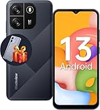 Blackview Teléfono Móvil Libres Wave6C (2024) 4GB + 32GB(TF 1TB) 6.52' HD+ Smartphone Android 13, Batería 5100mAh(10W) /Cámara 360°de 8MP/4G Dual SIM, Octa Core/FaceID/GPS/Fundas para Móviles