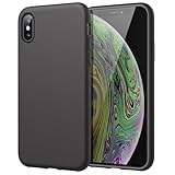 JETech Funda de Silicona para iPhone X, iPhone XS, 5,8', Sedoso-Tacto Suave, Cubierta a Prueba de Golpes con Forro de Microfibra (Gris)