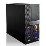 Dell - Ordenador de sobremesa RGB Gaming PC, Intel Quad Core I7-6700 hasta 4.0GHz, Radeon RX 550 4GB GDDR5, RAM 16GB, SSD 512GB, WiFi 600M, Bluetooth 5.0, W10P65 (renovado)