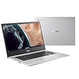 ASUS Chromebook CX1400CKA-EK0138 - Ordenador Portátil 14' Full HD (Intel Celeron N4500, 8GB RAM, 64GB eMMC, UHD Graphics, ChromeOS) Plata Transparente - Teclado QWERTY español