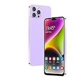 QrZrQ i15pro Smartphone, Pantalla de Alta definición de 6,1 Pulgadas, Android 10.0, 16 GB (Escalable a 128 GB), Cuatro Núcleos, Doble Tarjeta Sim, Doble Cámara, Teléfono 3G Asequible (i15Pro-Purple)