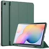 CACOE Funda Compatible con Samsung Galaxy Tab S6 Lite 10.4 2024/2022/2020, Ultradelgada Carcasa Compatible con Galaxy Tab S6 Lite 10.4 Pulgadas 2022/2020 Tableta，Verde Noche