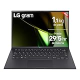 LG Gram 14ZD90S-G.AX75B - Portátil Ultraligero de 35.5 cm (14') 1920x1200, Panel IPS Antirreflejo, Intel® Core™ Ultra 7, 16 GB RAM, 512GB SSD, 1,120 g, Batería hasta 29.5 h, FreeOS, Negro Obsidiana