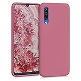 kwmobile Funda para Samsung Galaxy A50 Carcasa - Ultrafina de TPU y Silicona con Bordes elevados anticaídas - Rosa Oscuro