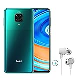 Xiaomi Redmi Note 9 Pro Smartphone + Kopfhörer (16,94cm (6,67') FHD+ Display, 128GB interner Speicher, 6GB RAM, 64MP Quad-Rückkamera, 16MP Frontkamera, Dual-SIM, Android 10) Grün