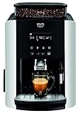 Krups (Reacondicionado) EA817810 automática Máquina espresso 1.7L 2tazas Negro, Plata - Cafetera (Independiente, Máquina espresso, 1,7 L, Molinillo integrado, 1450 W, Negro, Plata)