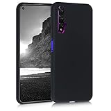 kwmobile Funda para Huawei Nova 5T Carcasa - Ultrafina de TPU y Silicona con Bordes elevados anticaídas - Negro