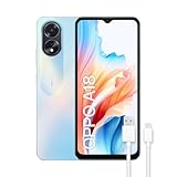 OPPO A18 - Smartphone Libre, 4GB+128GB, Pantalla HD+LCD 6.6', Cámara 8+2+5MP, Android, Batería 5000mAh, Carga 10W – Azul