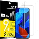 NEW'C 3 Piezas, Protector Pantalla para Huawei Nova 5T, Cristal templado Antiarañazos, Antihuellas, Sin Burbujas, Dureza 9H, 0.33 mm Ultra Transparente, Ultra Resistente