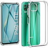 Hually Funda para Huawei P40 Lite, TransparenteTPU & PC, Ultra Fina,Anti-Choque，Silicona,Anti-Arañazos