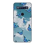 KARTXITAI Funda Silicone Case Compatible con TCL 10 SE, Carcasa de Silicona Cover, Gel Flexible,Regalo Original - Mariposa Azul